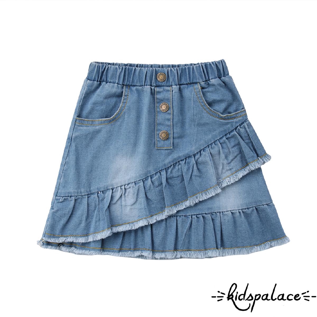 Váy denim màu xanh dương cho bé gái