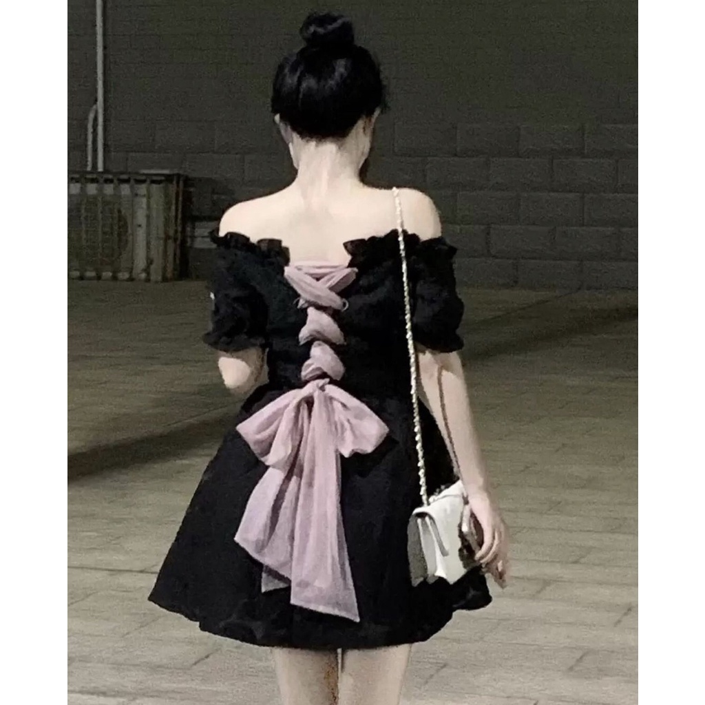 -  Quà tặng sinh nhật, bạn gái Đầm babydoll thắt nơ