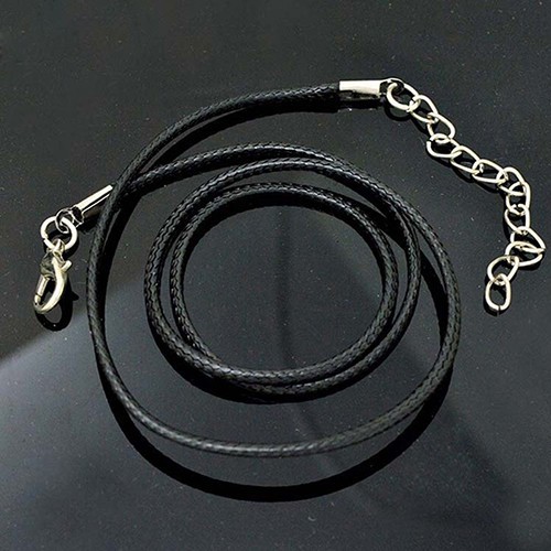 Set 10 Vòng Cổ Choker Dây Da Bện Màu Đen Có Thể Điều Chỉnh Kích Thước