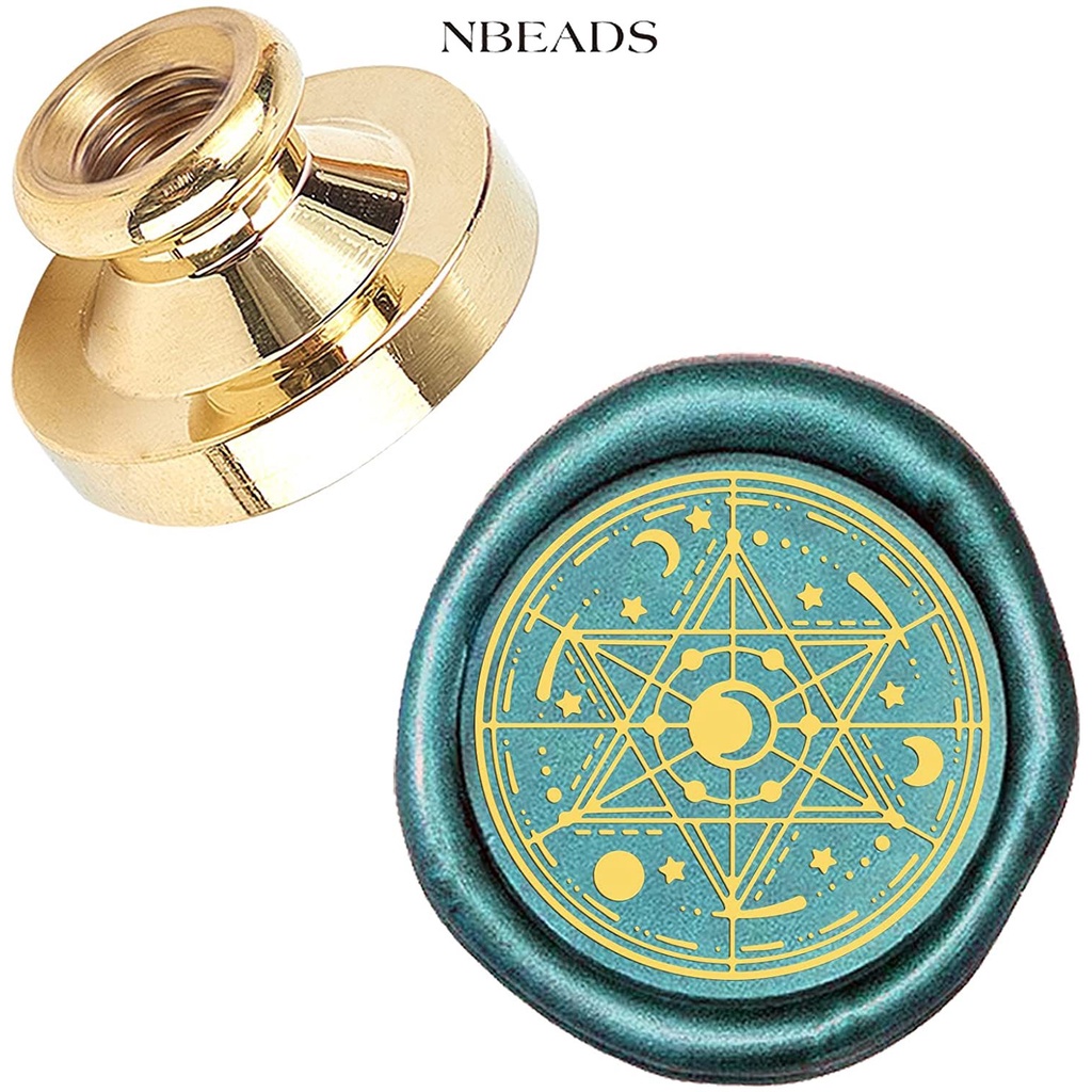 Con Dấu Đóng Sáp 25mm Bằng Đồng Thau Hình Mặt Trăng / Mặt Trời / Mắt / Thẻ Bài Tarot / Hộp Thư Pháp