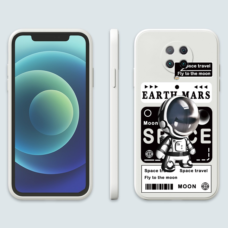 Ốp Lưng Phi Hành Gia Nhiều Mẫu Mã Cho Điện Thoại Xiaomi Redmi 9T K30 K40 K20 Pro Pocophone Poco F2 Phone Casing  Silicon Fashion Camera Lens Protector Full Cover simple Liquid silicone Cases
