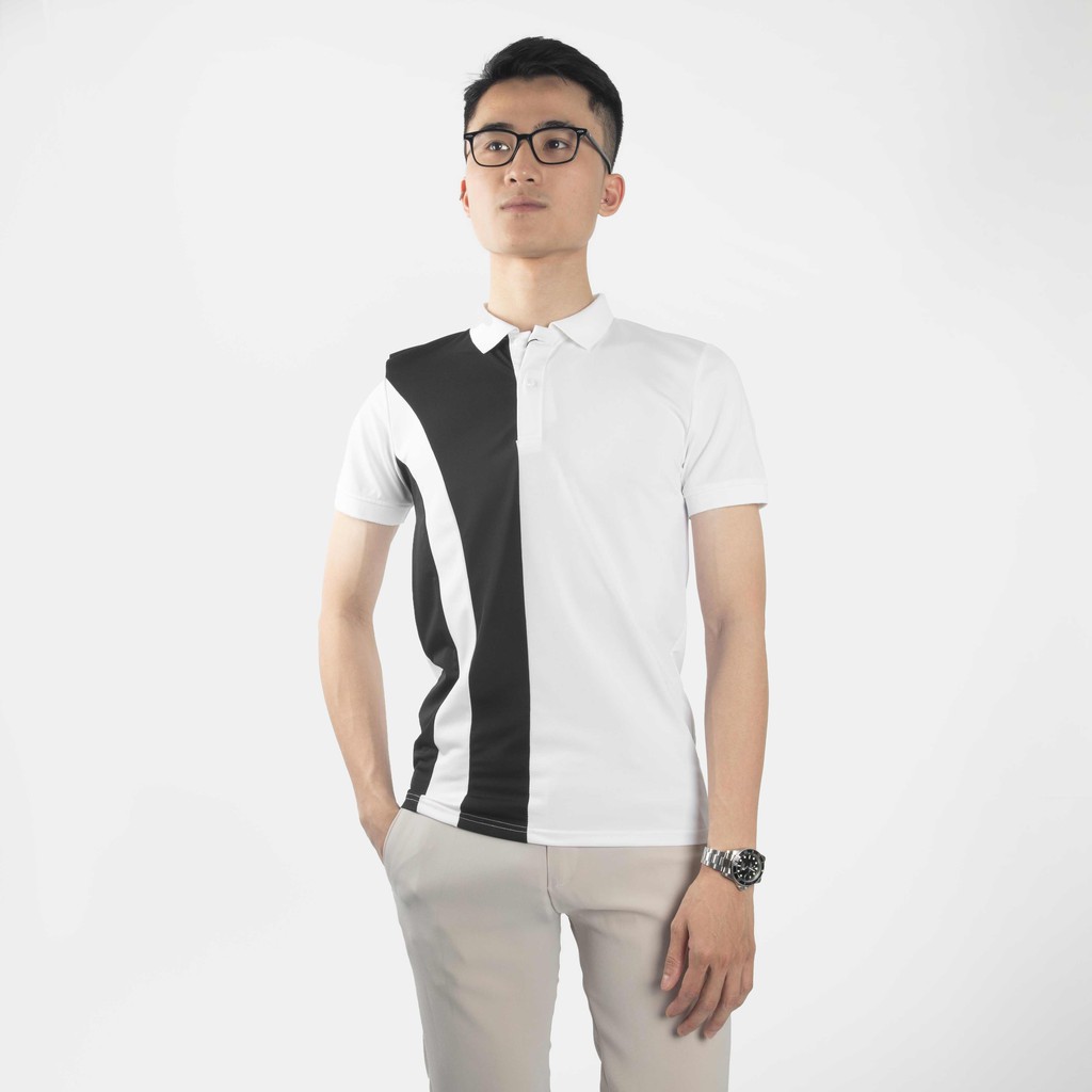 Áo polo nam ngắn tay có cổ  đen trắng thời trang cao cấp RAACUS, áo thun polo nam unisex tay lỡ - A520 | BigBuy360 - bigbuy360.vn