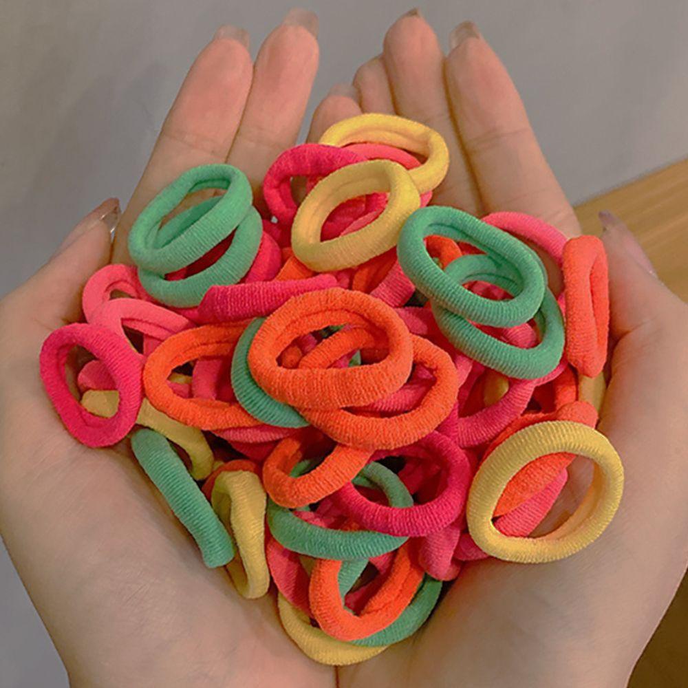 VANES1 Dây Buộc Tóc Cao Su Nylon Màu Trơn Co Giãn Thời Trang Thu Đông Dành Cho Nữ