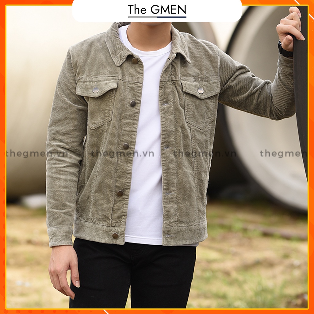 Áo khoác nam nhung tăm The GMEN Corduroy Jacket cao cấp, dày dặn, giá siêu tốt