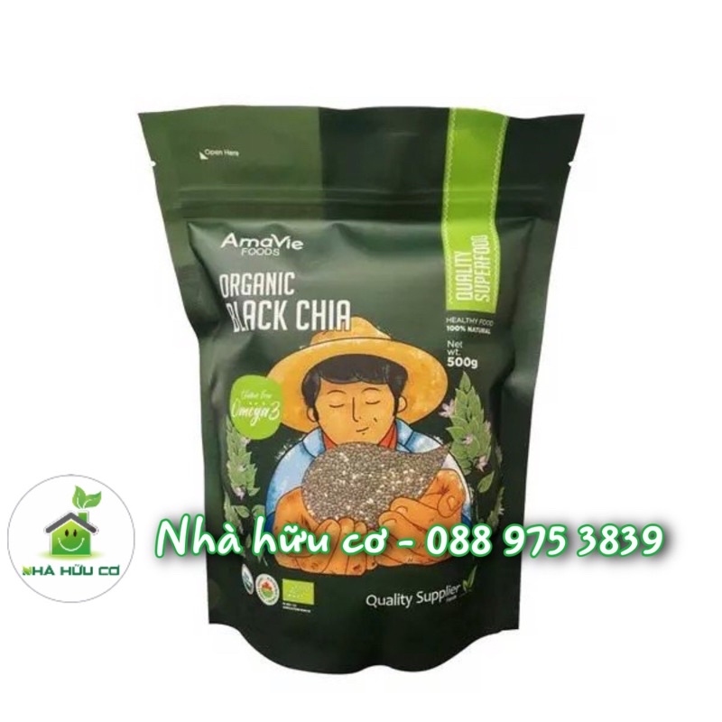 Hạt chia hữu cơ Bio Planet 200gr và AMAVIE FOOD 500g - Hsd 9 2023