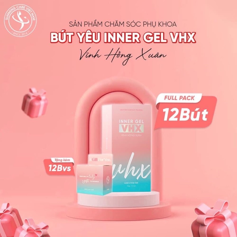 Inner gel bút tình yêu vĩnh hồng xuân VHX Slimming Care khử mùi làm hồng se khít vùng kín- ( Hộp 12 bút )