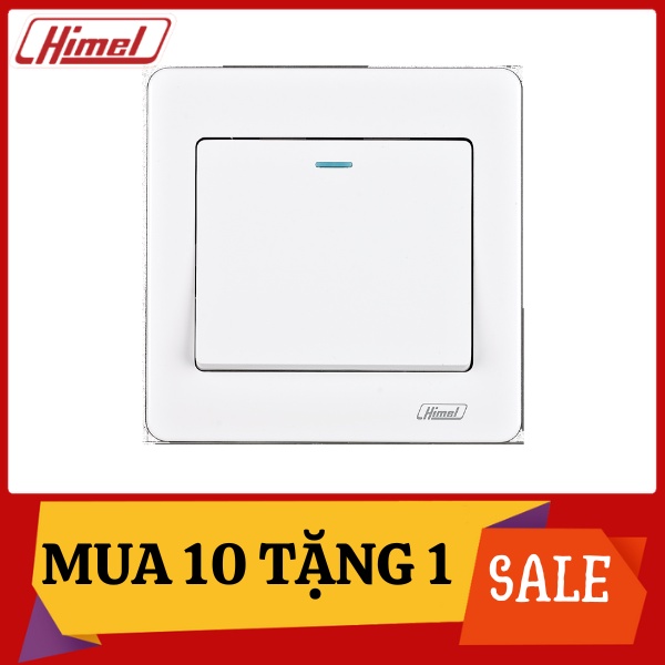 Công tắc đơn 1 chiều phím to, hình vuông