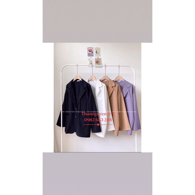 Áo khoác vest nữ blazer vải cao cấp hàng xuất, nhiều màu