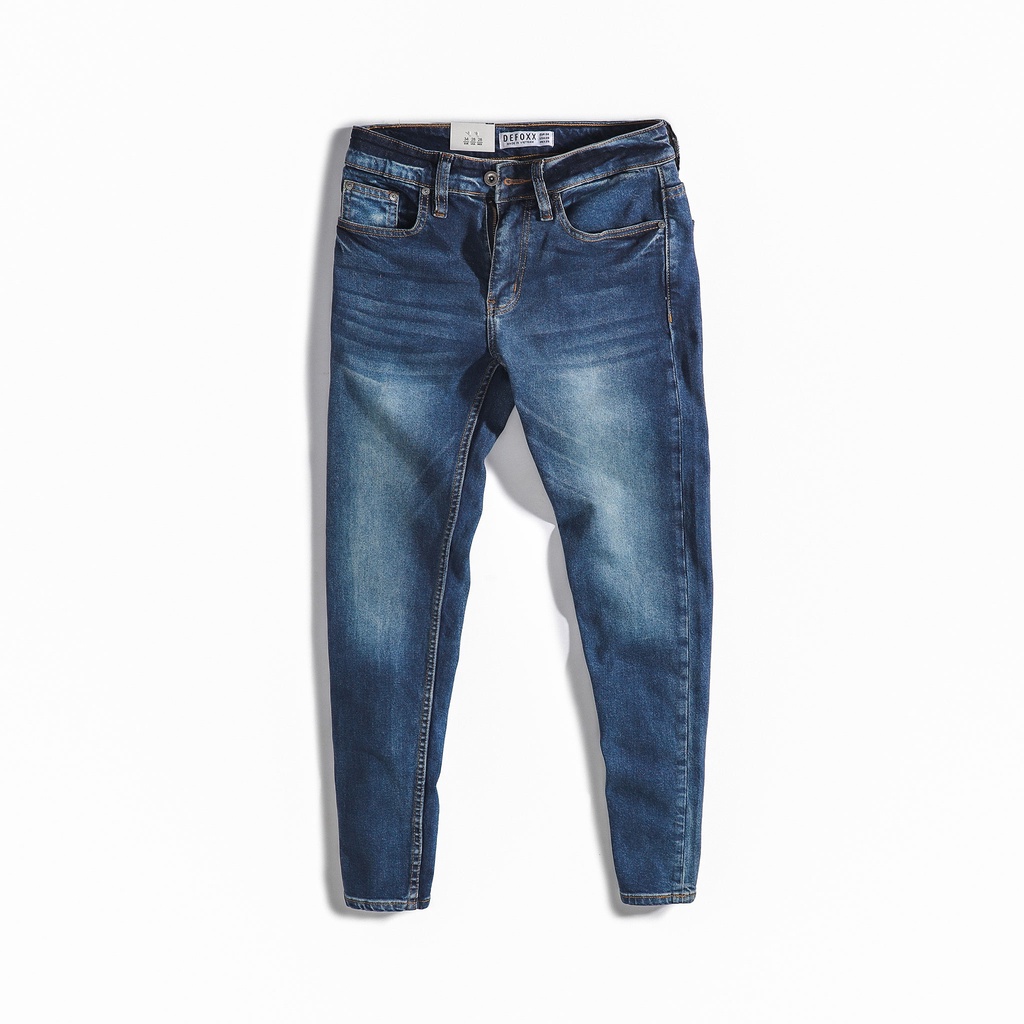 Quần jean Xanh đậm wash DEFOXX form slimfit - Quần jeans nam cao cấp 220544 | LASTORE MENSWEAR