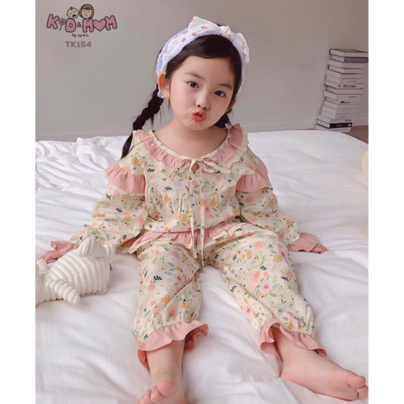 pijama cổ sen cao cấp cho bé iu