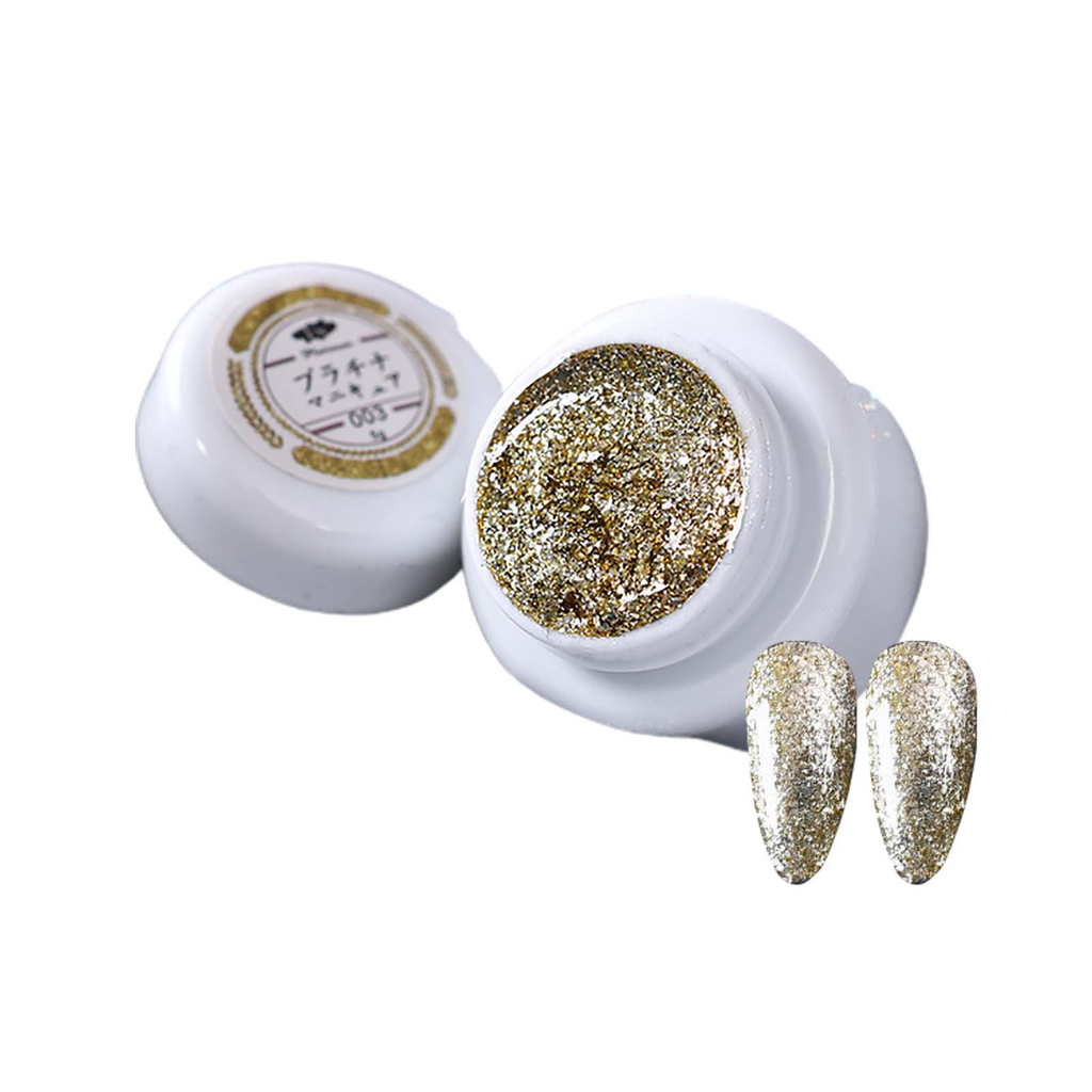 [Hàng mới về] Gel Nhũ Bạch Kim Cadiz Trang Trí Móng Tay Nghệ Thuật Siêu Sáng Trong Suốt 3ml