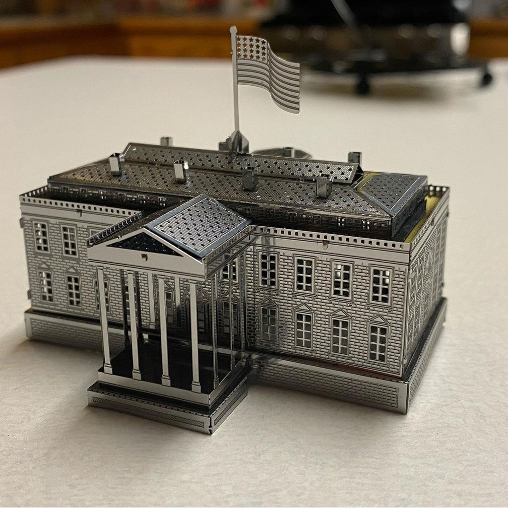 Mô Hình Kim Loại 3D Nhà Trắng White House Của Mỹ