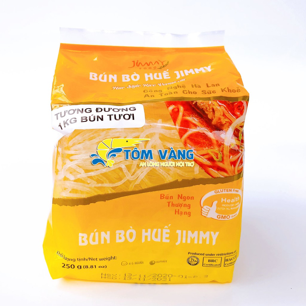 Bún bò Huế Jimmy - bún khô Jimmy - Bún gạo lứt Jimmy (Gói 250g) - Tôm Vàng | BigBuy360 - bigbuy360.vn
