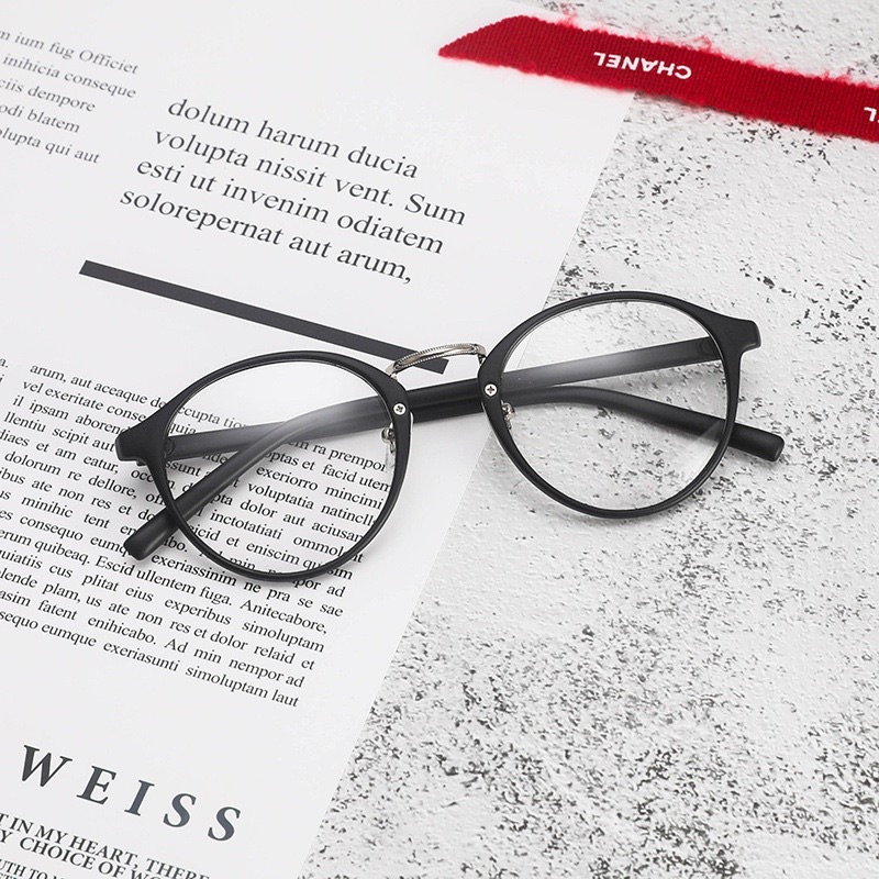 Kính cận tròn bầu hai chấm Gaigarden thời trang cao cấp