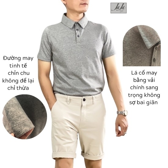 Áo thun polo nam DS02 JAJA phù hợp cả nam và nữ kiểu dáng bassic co giản tốt sang trọng thanh lịch | BigBuy360 - bigbuy360.vn