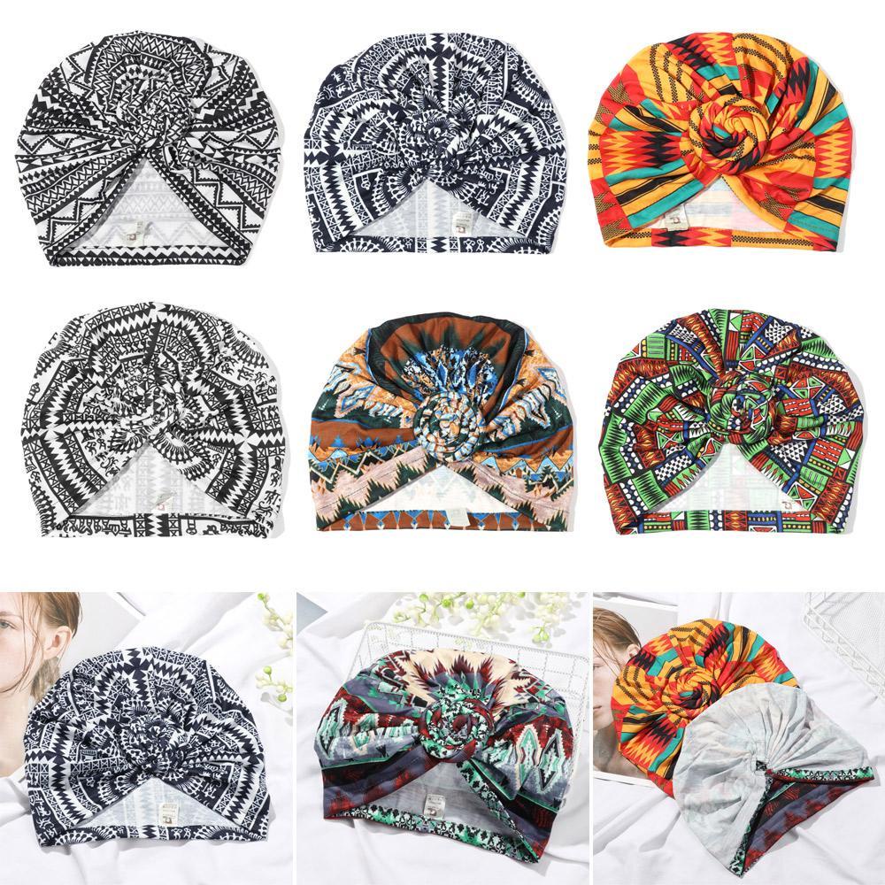LUOL Khăn Turban Thắt Nút Bằng Vải Satin Mềm Mại In Họa Tiết Hoa