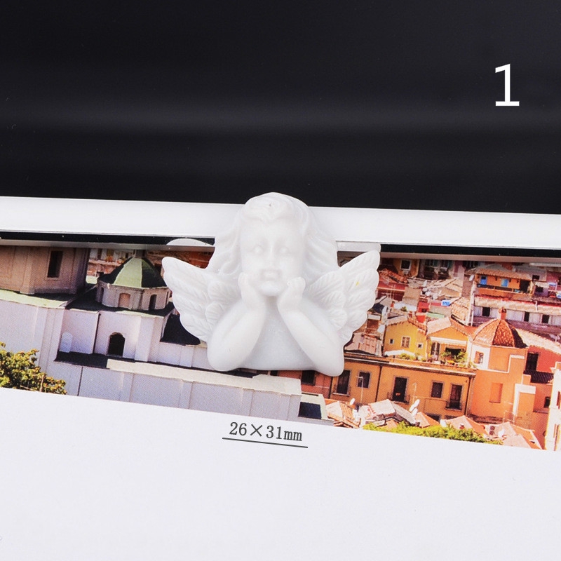 Set 5 phụ kiện bằng nhựa resin hình thiên thần để trang trí tiện dụng