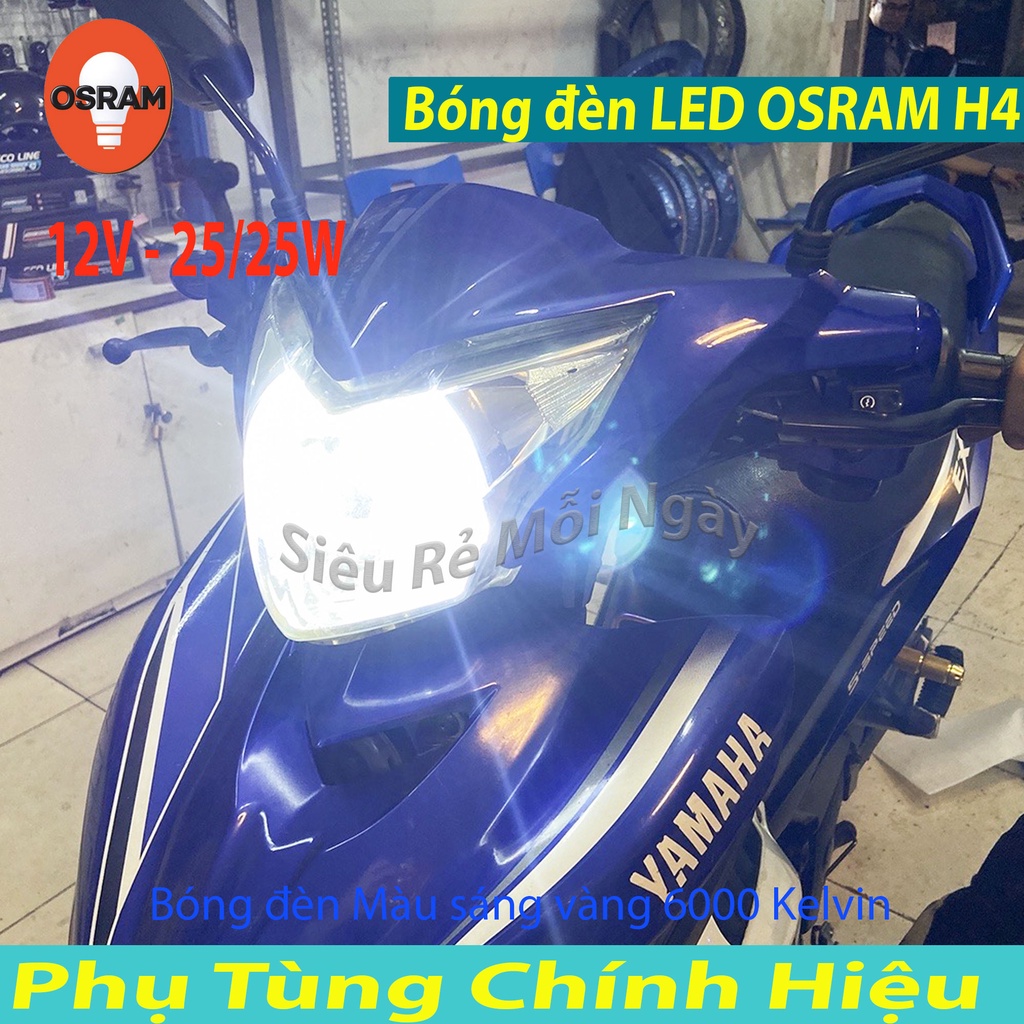 BÓNG ĐÈN LED OSRAM H4 PREMIUM XE SH, EXCITER, MÔ TÔ, Ô TÔ SIÊU SÁNG TRẮNG