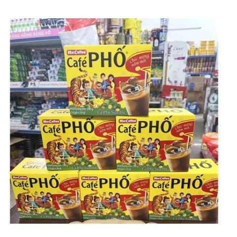 Cà Phê Phố ( Cà Phê Sữa Đá ) Hộp 10 gói x 24g