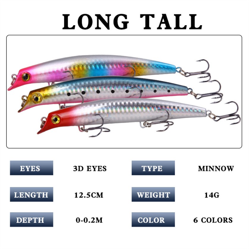35 Mồi Câu Cá Nổi Trên Nước 12.5cm / 14g