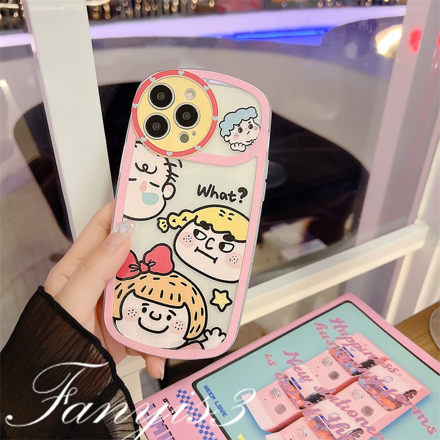 Ốp Điện Thoại TPU Mềm Trong Suốt In Hình Đầu Xấu Xí Có Dây Đeo Cho iPhone 13 12 11 Pro Max 13 12 11