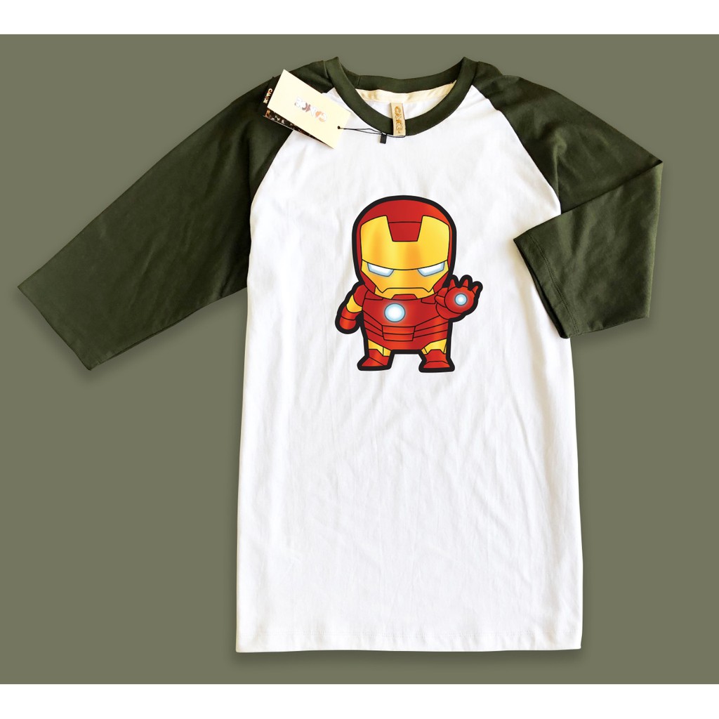 Áo Thun In Hình Nhân Vật Iron Man Chibi Avengers Marvel