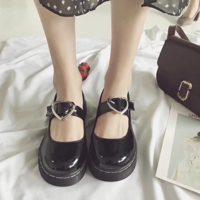 Giày Ulzzang Khuy Tim , Giày Lolita Nữ | BigBuy360 - bigbuy360.vn
