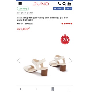 Thanh lý sandal trắng juno
