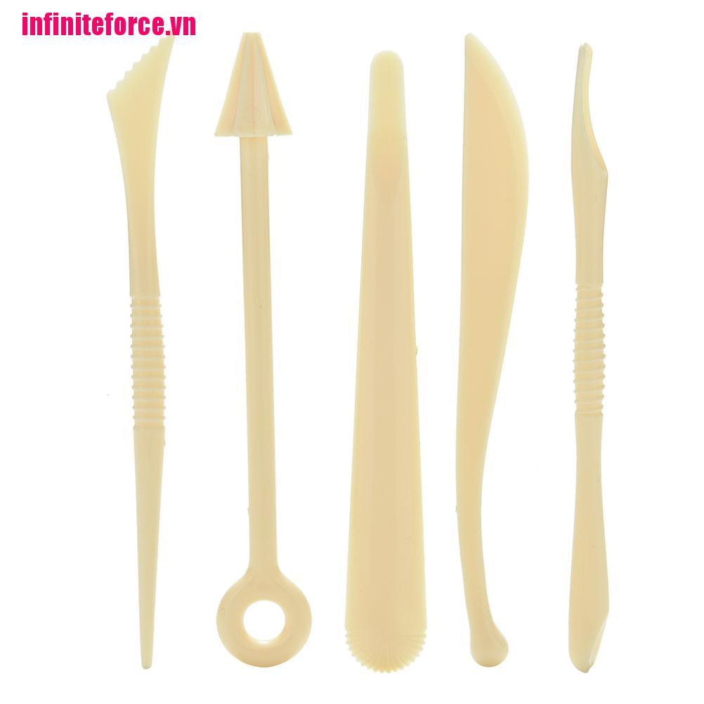 1 Bộ 5 Dụng Cụ Tạo Hình Đất Sét Bằng Nhựa Polymer