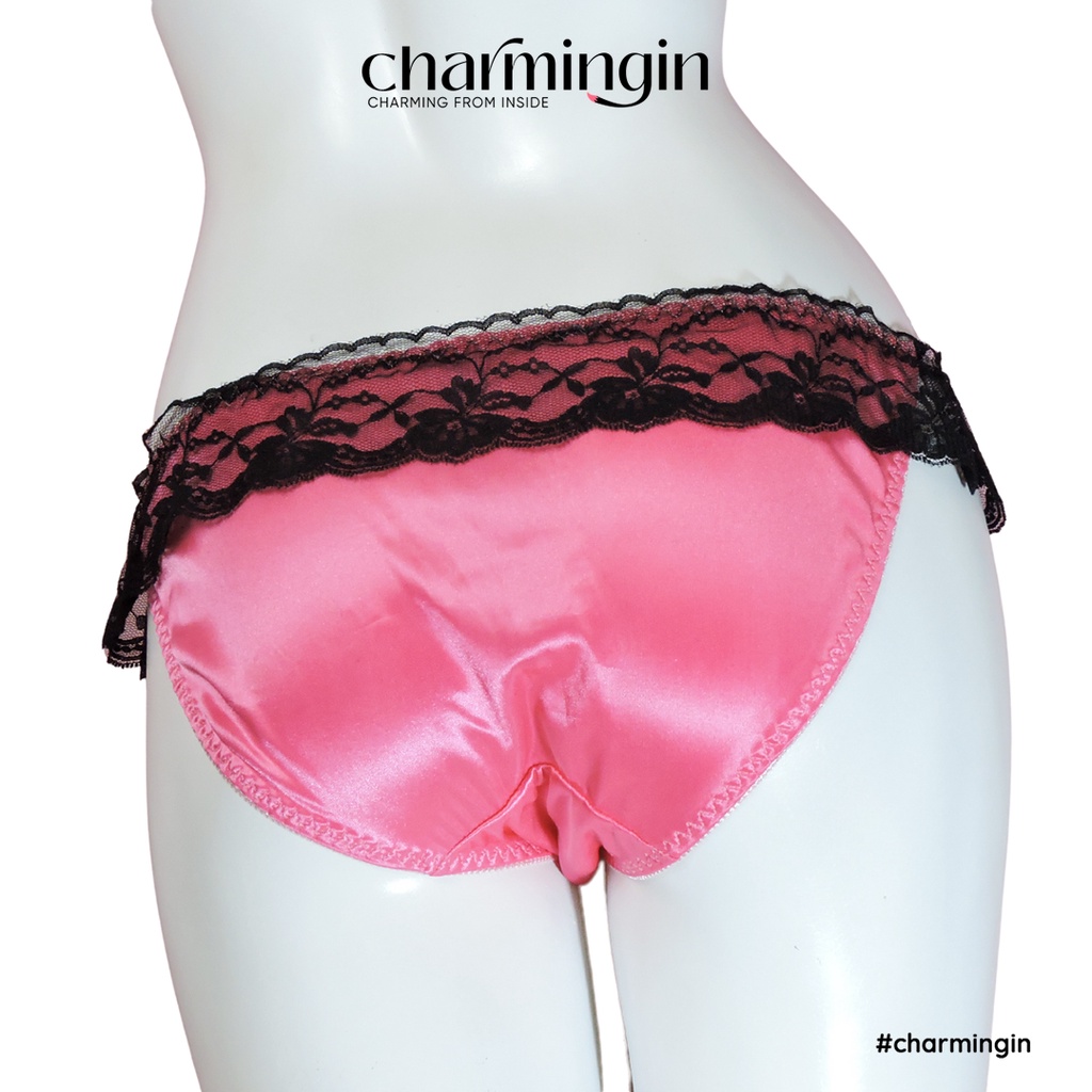 Quần lót satin mềm mịn lưng ren co giãn size M-L - QLST0022