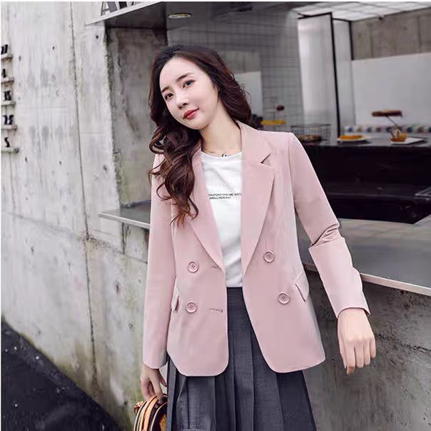 Áo Blazer Hai Lớp Dài Tay Phong Cách Công Sở