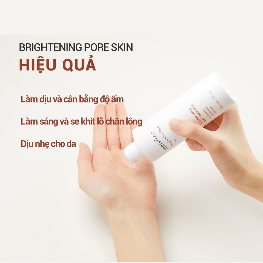Nước cân bằng dưỡng sáng da 3 trong 1 innisfree Brightening Pore Skin 15ml