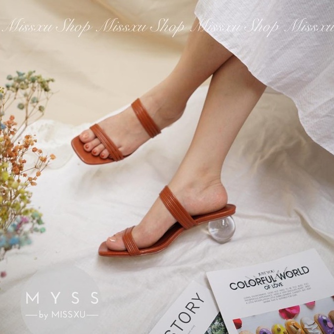 Giày sục nữ 3 dây nhuyễn gót tròn trong 4cm thời trang MYSS - SU87
