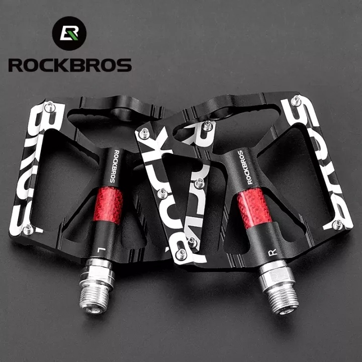  Bàn đạp xe đạp ROCKBROS bằng hợp kim nhôm siêu nhẹ phản quang cho xe đạp leo núi MTB