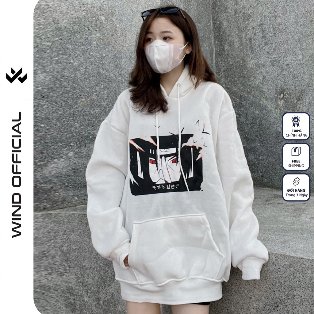 Áo hoodie form rộng WIND unisex nỉ bông HD20 ITACHI thời trang nam nữ oversize ulzzang