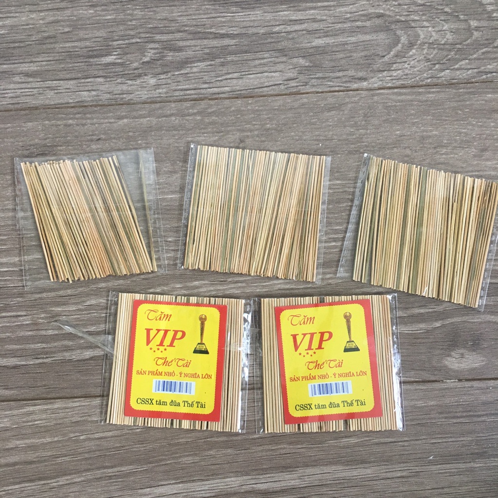 Combo 05 gói tăm tre cật VIP Thế Tài, tăm xỉa răng bảo vệ răng gia đình, tăm tre Việt Nam chất lượng cao