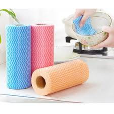 Khăn Lau Bếp - Khăn Lau Chén Dĩa Có Thể Tái Sử Dụng 50 Miếng/Cuộn Đa Năng-K381