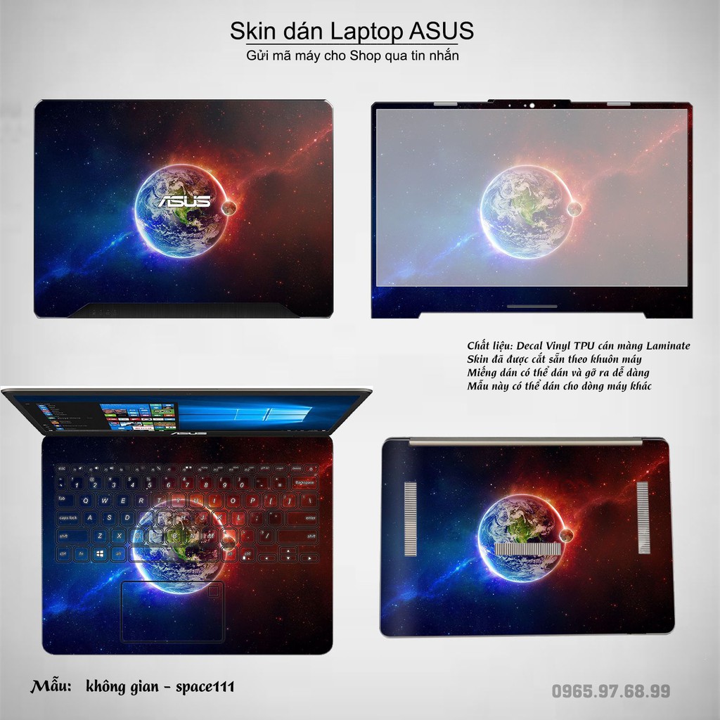 Skin dán Laptop Asus in hình không gian _nhiều mẫu 19 (inbox mã máy cho Shop)