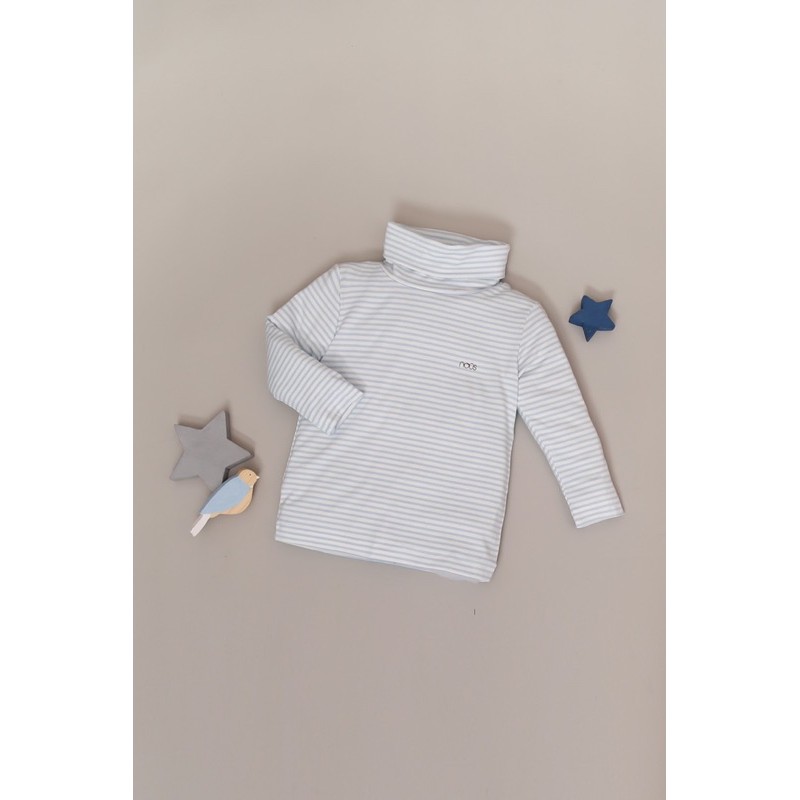 Áo cổ 5cm kẻ hồng/kẻ xanh size 6M-24m