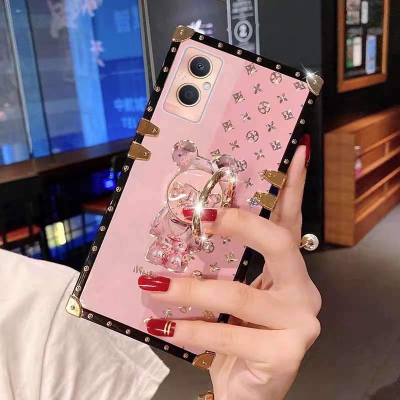 Ốp Điện Thoại Chống Sốc Có Nhẫn Đỡ Hình Gấu Cho OPPO Reno8 Z 5G Reno 7 Pro Reno 7Z