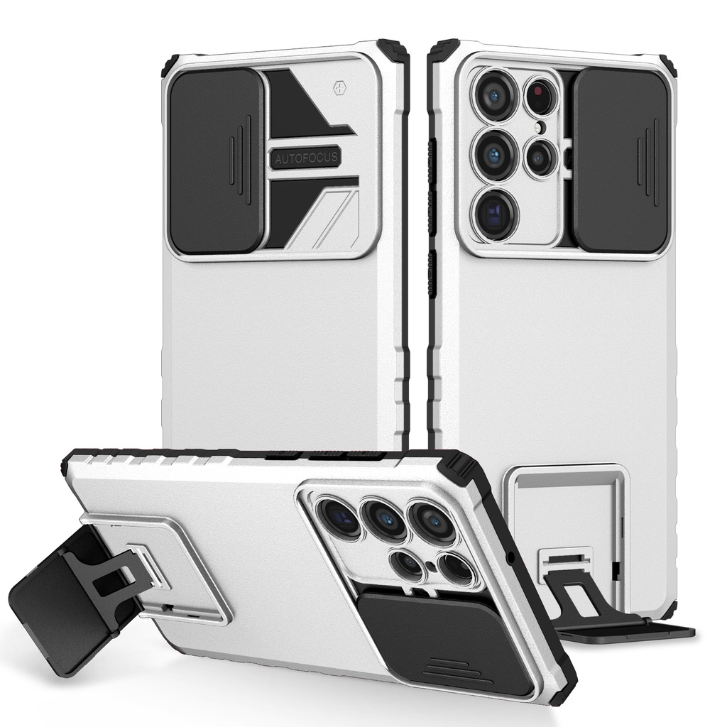 Ốp Điện Thoại Cứng Có Nắp Trượt Bảo Vệ Camera Cho Samsung Galaxy S22 Ultra S22 Plus Note20 Ultra