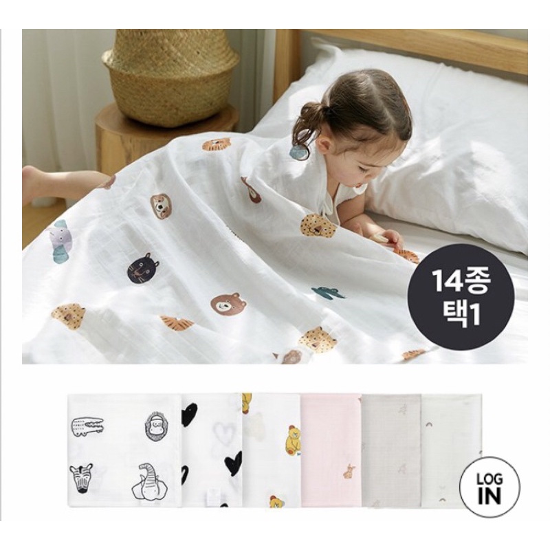 Chăn hè mỏng Dono&Dono nội địa Hàn nhiều hoạ tiết cho bé