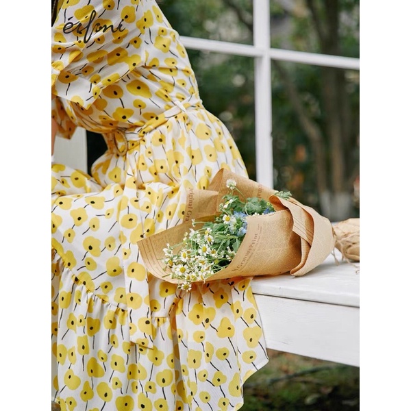 Đầm hoa vàng Eifini