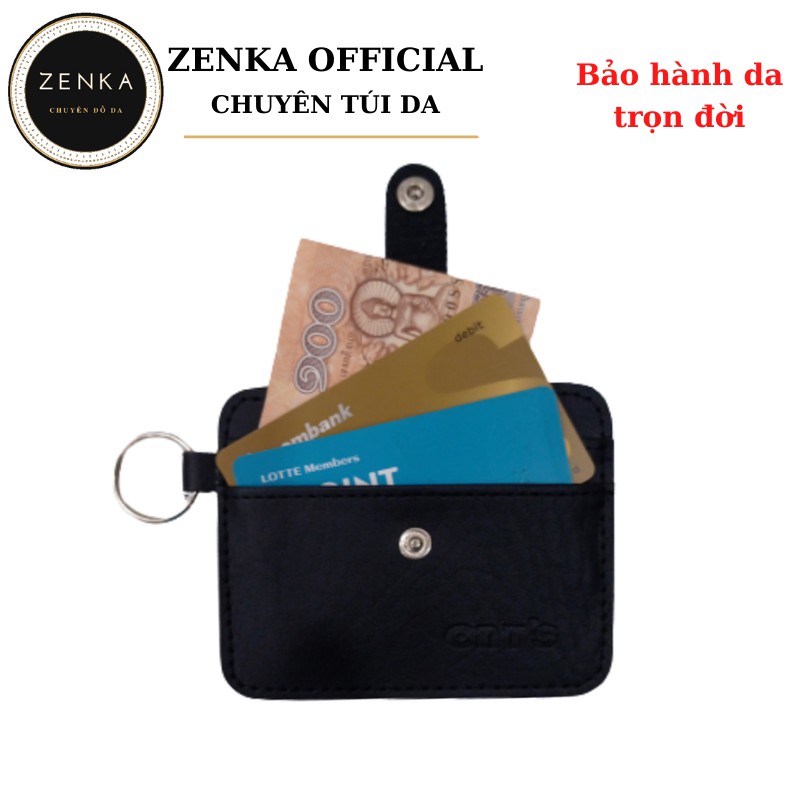 Ví da đựng thẻ Zenka đựng card atm, tiền lẻ, vé xe, ví mini làm móc khóa cao cấp rất tiện dụng.