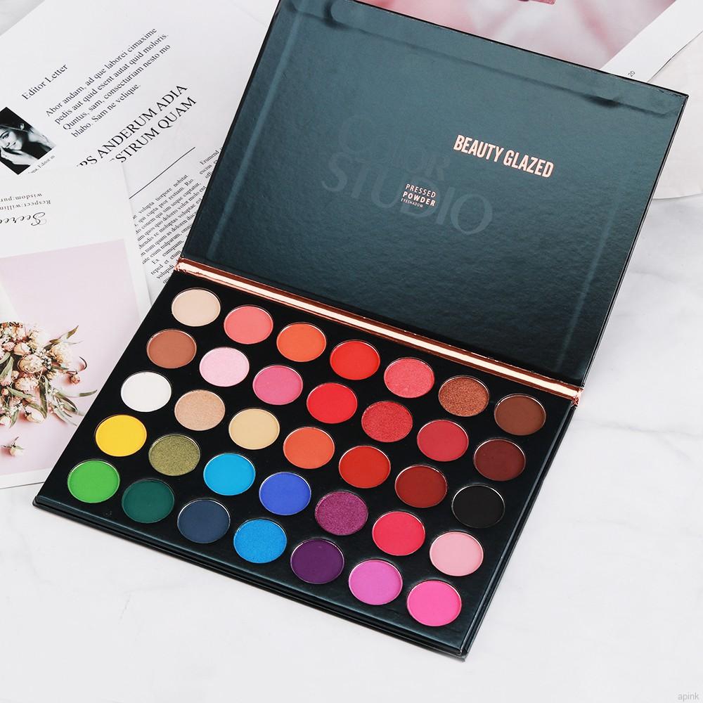 BEAUTY GLAZED New 35 Colors Matte Glitter Eyeshadow Palette