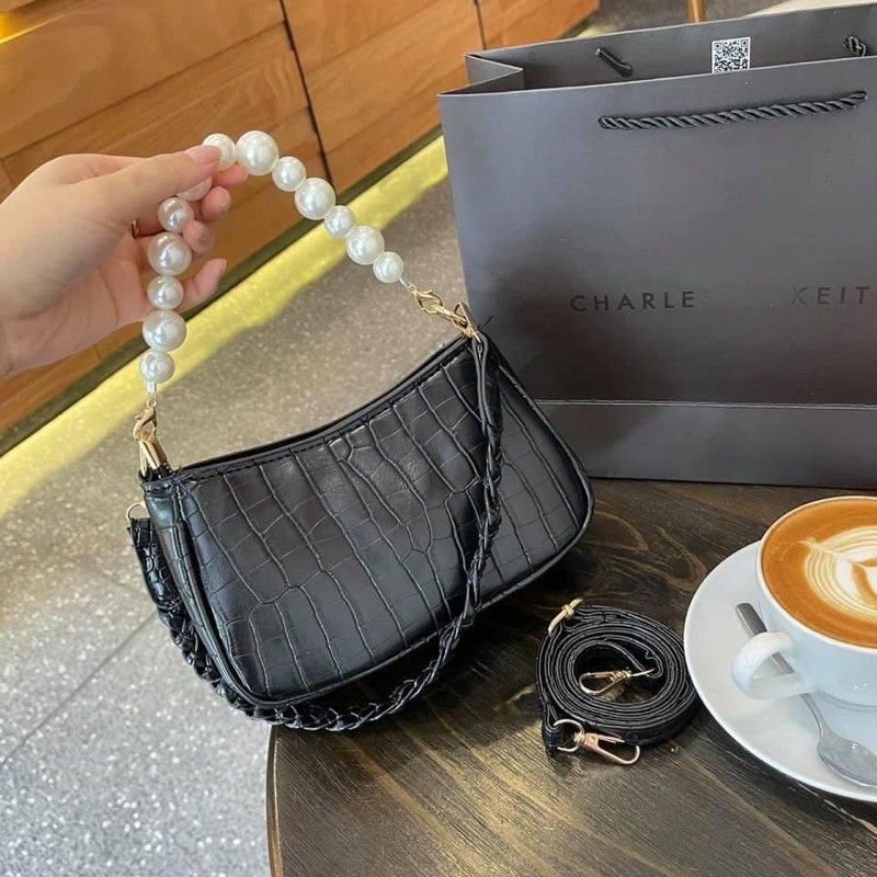 [Mã FAMAYWA2 giảm 10k đơn từ 50k] Túi Kẹp Nách Quai Tết Phối Dây Ngọc Bánh Bèo Có Dây Đeo Chéo | BigBuy360 - bigbuy360.vn