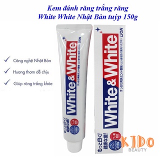 Kem đánh răng tẩy trắng lion white & white 150g