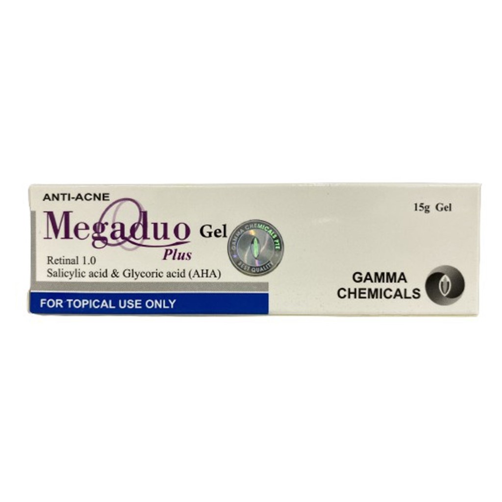 Gel giảm mụn ẩn, giảm thâm, dưỡng da Gamma Megaduo Plus Retinal 15g (Bản Plus Retinal 1.0)