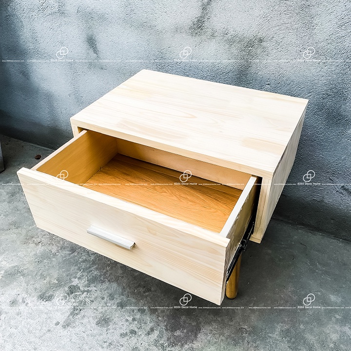 [GIÁ TẠI XƯỞNG]Tủ đầu giường 1 ngăn gỗ thông ghép tự nhiên cao cấp, Tab đầu giường phong cách Bắc Âu hiện đại sang trọng