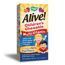 Kẹo bổ sung vitamin cho trẻ em Nature's Way Alive Children's Chewable Multivitamin 120 Viên